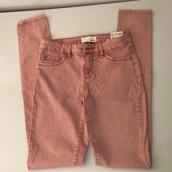 Garage - Pink High Waist Skinny Jegging - Size 1 - Picture 4 of 11